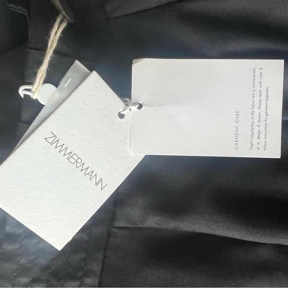 Zimmermann NWT Black Ninety-Six Tuck Crop Pant Brand Size 0/US Size 2/4 - Picture 2 of 6